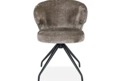 Clearance Eetkamerstoel 212552 Stone Chenille Milly Eetkamerstoelen