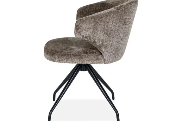 Clearance Eetkamerstoel 212552 Stone Chenille Milly Eetkamerstoelen