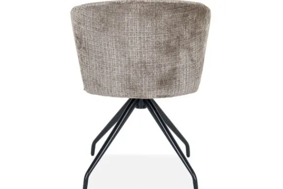 Clearance Eetkamerstoel 212552 Stone Chenille Milly Eetkamerstoelen