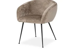 Eetkamerstoel 211912 Taupe Chenille Ruby Eetkamerstoelen
