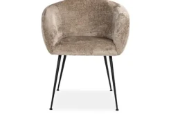 Eetkamerstoel 211912 Taupe Chenille Ruby Eetkamerstoelen