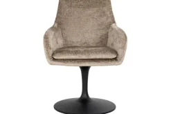 Clearance Eetkamerstoel 211952 Taupe Chenille Marlon Eetkamerstoelen