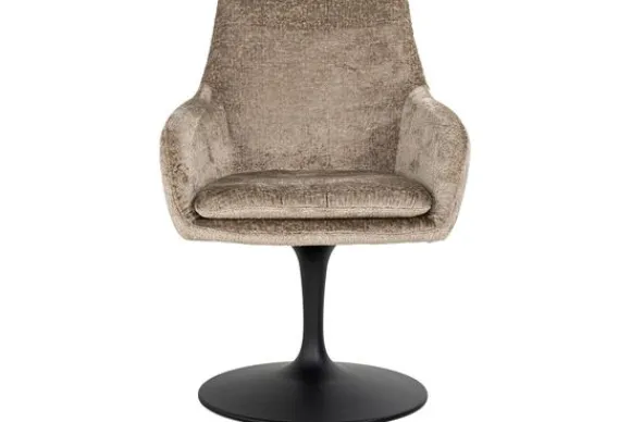 Clearance Eetkamerstoel 211952 Taupe Chenille Marlon Eetkamerstoelen