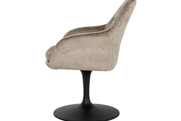 Clearance Eetkamerstoel 211952 Taupe Chenille Marlon Eetkamerstoelen