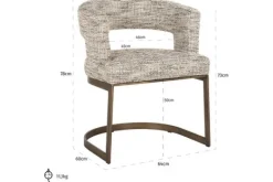 Outlet Eetkamerstoel 212622 Trendy Nature Ellis Eetkamerstoelen