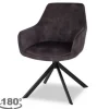 Outlet Eetkamerstoel - Velvet Graphite Salma Eetkamerstoelen
