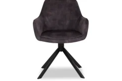 Outlet Eetkamerstoel - Velvet Graphite Salma Eetkamerstoelen