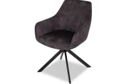 Outlet Eetkamerstoel - Velvet Graphite Salma Eetkamerstoelen