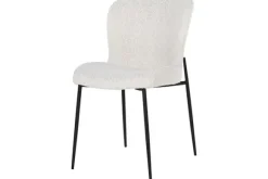 Outlet Eetkamerstoel 210624 White Bouclé Darby Eetkamerstoelen
