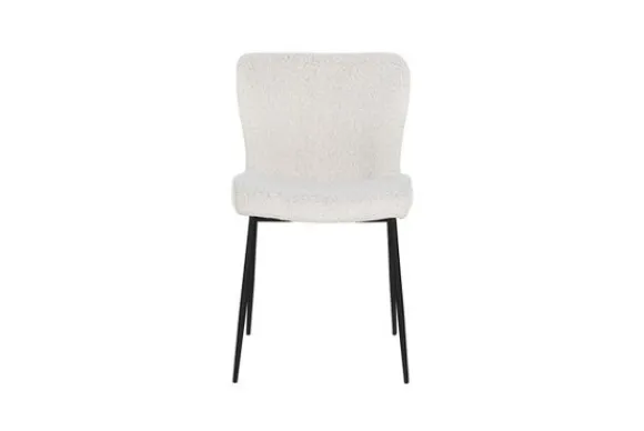 Outlet Eetkamerstoel 210624 White Bouclé Darby Eetkamerstoelen