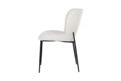 Outlet Eetkamerstoel 210624 White Bouclé Darby Eetkamerstoelen