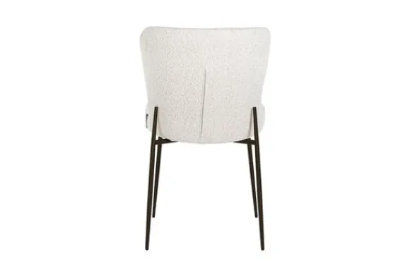 Outlet Eetkamerstoel 210624 White Bouclé Darby Eetkamerstoelen