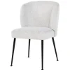 Eetkamerstoel 210658 White Bouclé Fallon Eetkamerstoelen