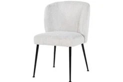 Eetkamerstoel 210658 White Bouclé Fallon Eetkamerstoelen