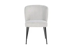 Eetkamerstoel 210658 White Bouclé Fallon Eetkamerstoelen