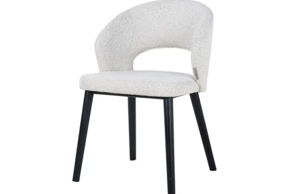 Online Eetkamerstoel 211066 White Bouclé Savoy Eetkamerstoelen