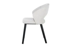 Online Eetkamerstoel 211066 White Bouclé Savoy Eetkamerstoelen
