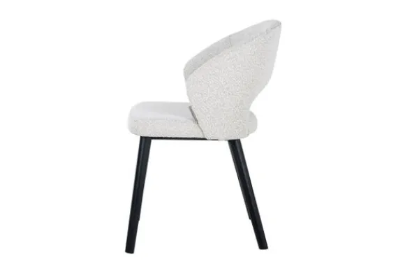 Online Eetkamerstoel 211066 White Bouclé Savoy Eetkamerstoelen