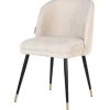 New Eetkamerstoel 210855 White Chenille Alicia Eetkamerstoelen