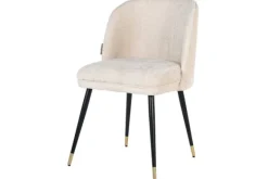 New Eetkamerstoel 210855 White Chenille Alicia Eetkamerstoelen