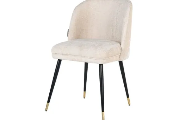 New Eetkamerstoel 210855 White Chenille Alicia Eetkamerstoelen