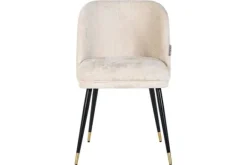 New Eetkamerstoel 210855 White Chenille Alicia Eetkamerstoelen
