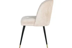 New Eetkamerstoel 210855 White Chenille Alicia Eetkamerstoelen