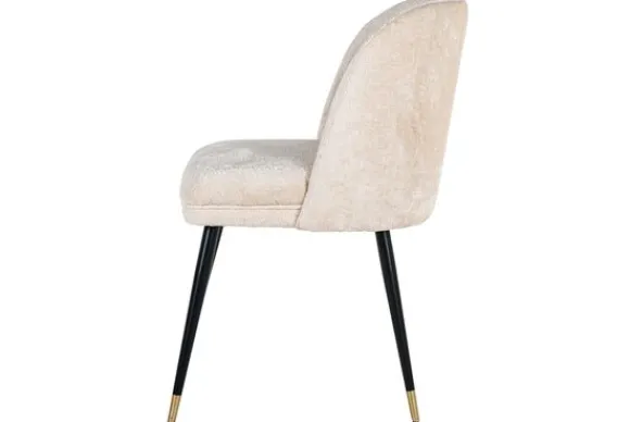 New Eetkamerstoel 210855 White Chenille Alicia Eetkamerstoelen