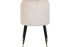 New Eetkamerstoel 210855 White Chenille Alicia Eetkamerstoelen