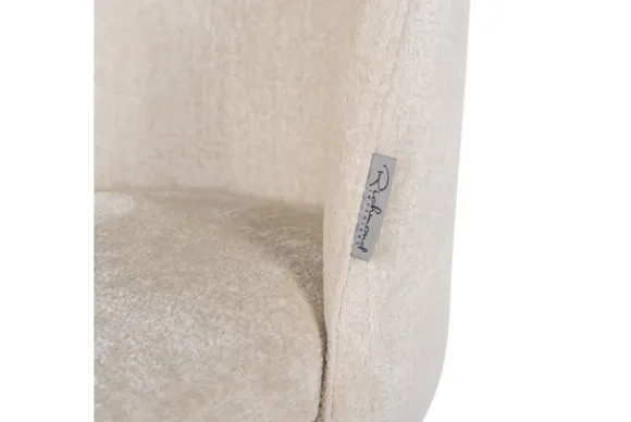 New Eetkamerstoel 210855 White Chenille Alicia Eetkamerstoelen