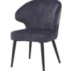 Online Eetkamerstoel Anthracite Velvet Donna Eetkamerstoelen