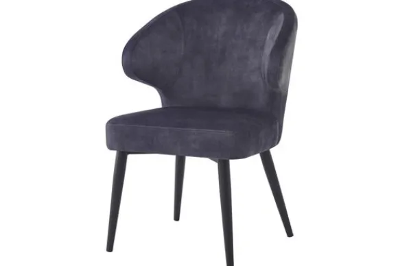 Online Eetkamerstoel Anthracite Velvet Donna Eetkamerstoelen