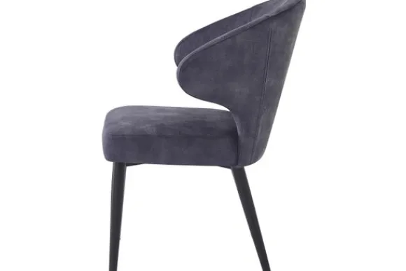 Online Eetkamerstoel Anthracite Velvet Donna Eetkamerstoelen