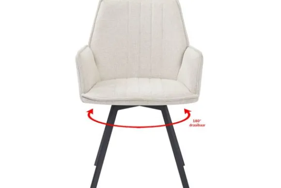 Online Eetkamerstoel Beige Louise Eetkamerstoelen