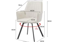 Online Eetkamerstoel Beige Louise Eetkamerstoelen