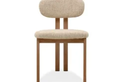 Outlet Eetkamerstoel Beige Naturel Lynja Eetkamerstoelen
