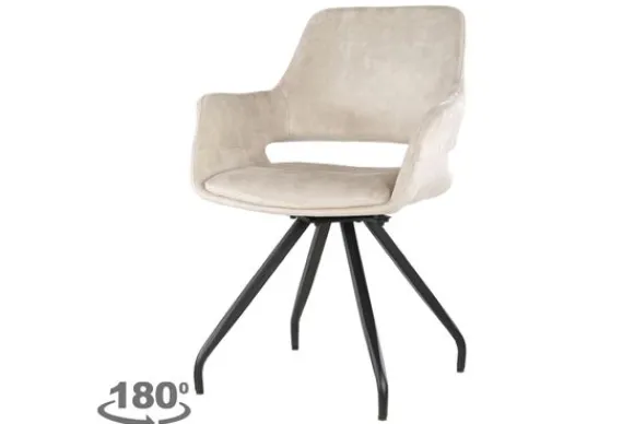 Sale Eetkamerstoel Beige Velvet Capp Eetkamerstoelen