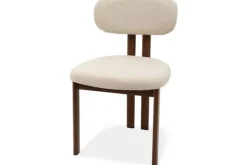Outlet Eetkamerstoel Beige Walnut Lynja Eetkamerstoelen