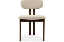 Outlet Eetkamerstoel Beige Walnut Lynja Eetkamerstoelen