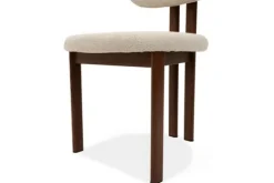 Outlet Eetkamerstoel Beige Walnut Lynja Eetkamerstoelen