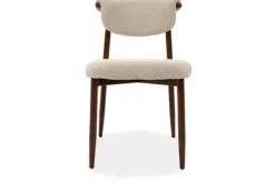 Eetkamerstoel Beige Walnut Kaita Eetkamerstoelen