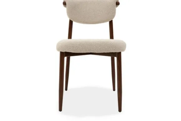 Eetkamerstoel Beige Walnut Kaita Eetkamerstoelen