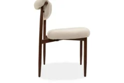 Eetkamerstoel Beige Walnut Kaita Eetkamerstoelen