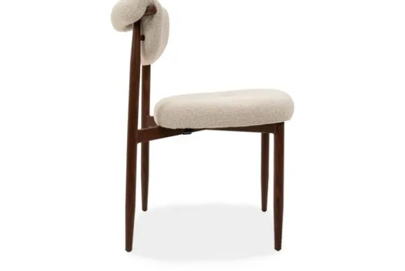 Eetkamerstoel Beige Walnut Kaita Eetkamerstoelen
