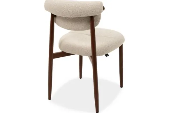 Eetkamerstoel Beige Walnut Kaita Eetkamerstoelen