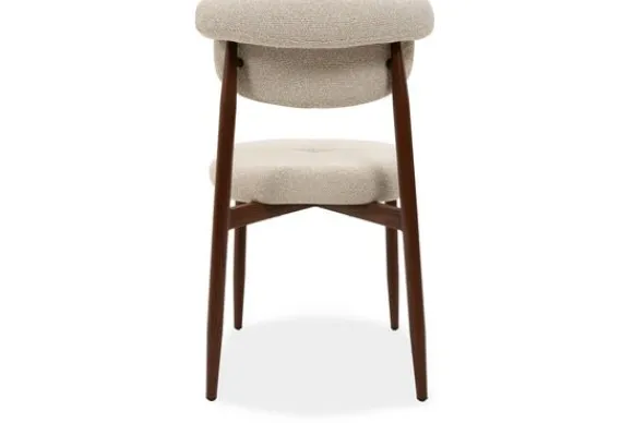Eetkamerstoel Beige Walnut Kaita Eetkamerstoelen