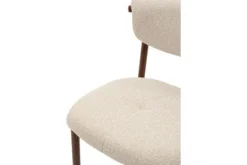 Eetkamerstoel Beige Walnut Kaita Eetkamerstoelen
