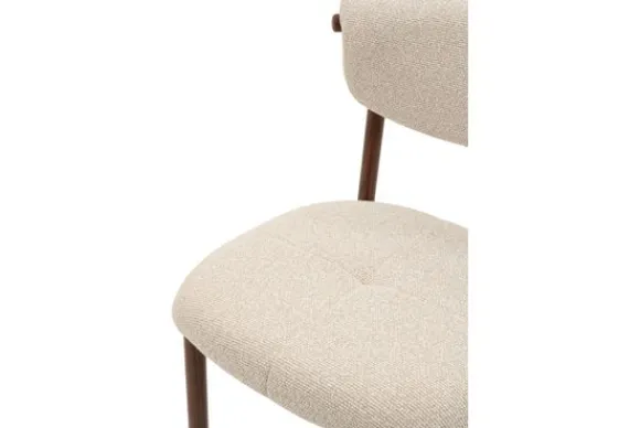Eetkamerstoel Beige Walnut Kaita Eetkamerstoelen