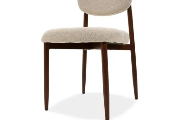 Eetkamerstoel Beige Walnut Kaita Eetkamerstoelen