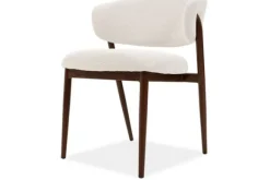 New Eetkamerstoel Beige Walnut Asento Eetkamerstoelen